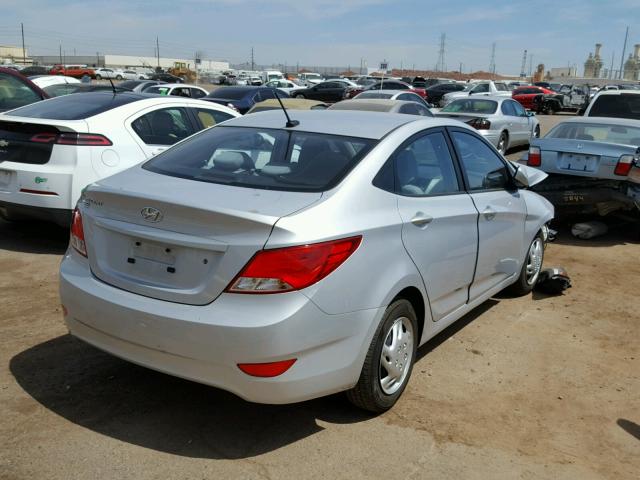 KMHCT4AE4GU030803 - 2016 HYUNDAI ACCENT SE SILVER photo 4