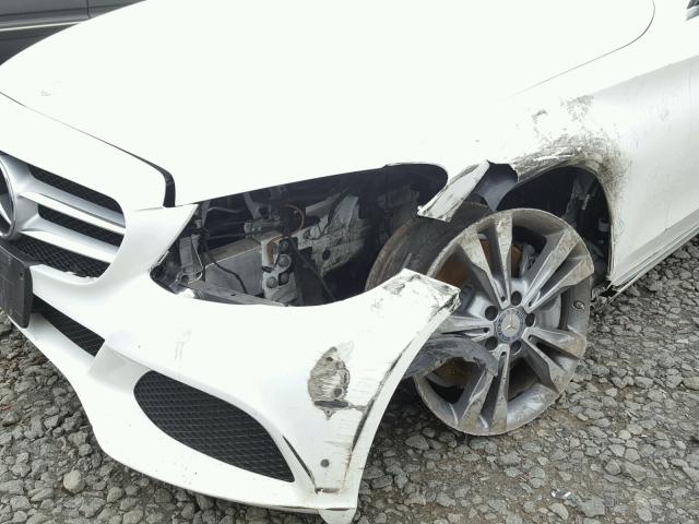 55SWF4KB7HU185707 - 2017 MERCEDES-BENZ C 300 4MAT WHITE photo 9