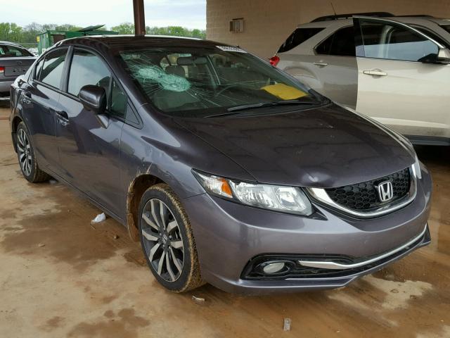 19XFB2F90EE071784 - 2014 HONDA CIVIC EXL GRAY photo 1
