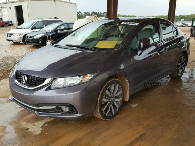 19XFB2F90EE071784 - 2014 HONDA CIVIC EXL GRAY photo 2