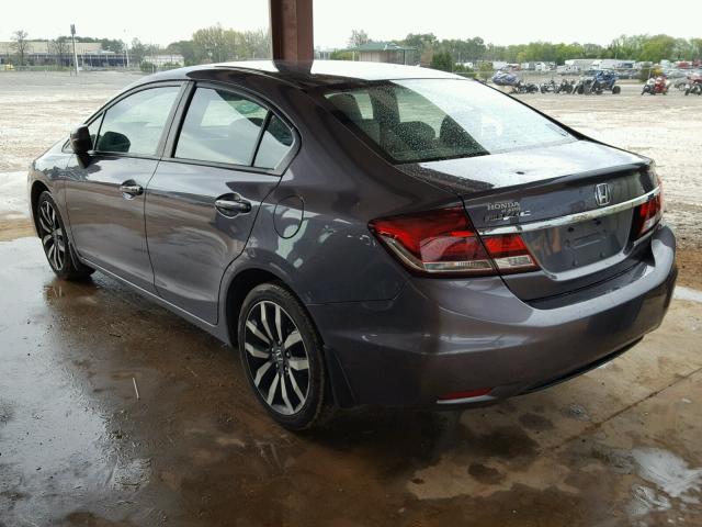 19XFB2F90EE071784 - 2014 HONDA CIVIC EXL GRAY photo 3