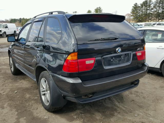 5UXFA53592LP49679 - 2002 BMW X5 3.0I BLACK photo 3