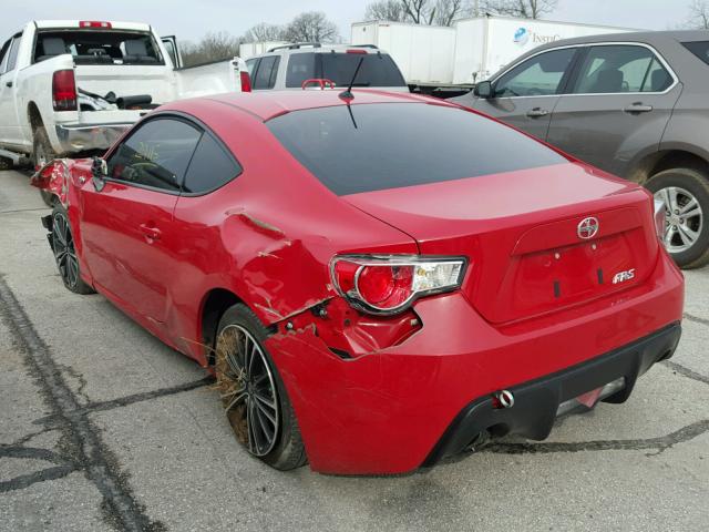 JF1ZNAA10D2701207 - 2013 TOYOTA SCION FR-S წითელი ფოტო 3