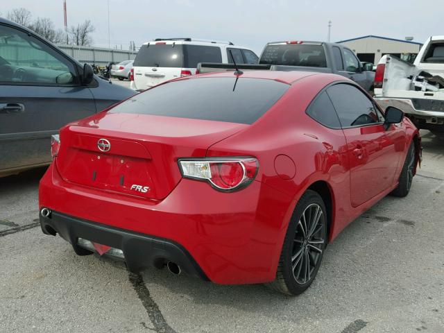 JF1ZNAA10D2701207 - 2013 TOYOTA SCION FR-S RED photo 4