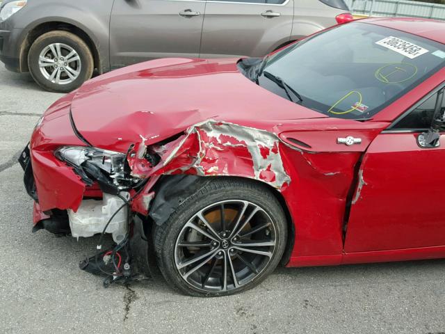 JF1ZNAA10D2701207 - 2013 TOYOTA SCION FR-S წითელი ფოტო 9