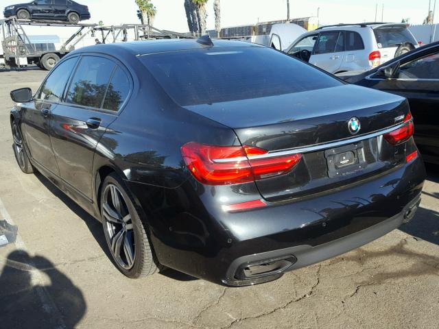 WBA7F0C37HGM21555 - 2017 BMW 750 I BLACK photo 3