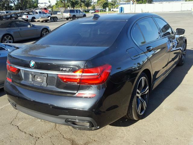 WBA7F0C37HGM21555 - 2017 BMW 750 I BLACK photo 4