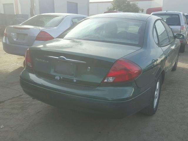 1FAFP52U7YG261136 - 2000 FORD TAURUS LX GREEN photo 4