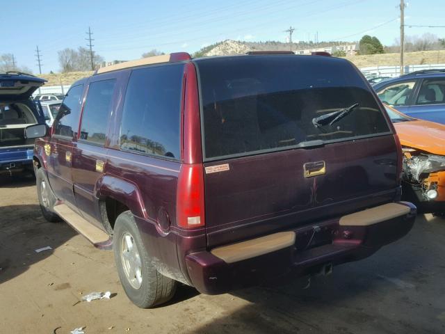 1GYEK63R3YR182131 - 2000 CADILLAC ESCALADE L MAROON photo 3