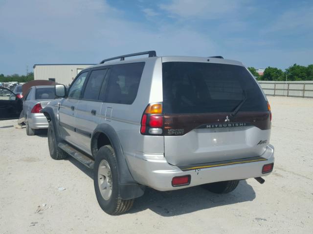 JA4MT21H02P007592 - 2002 MITSUBISHI MONTERO SP SILVER photo 3