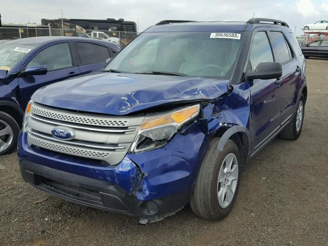 1FM5K7B88FGC05881 - 2015 FORD EXPLORER BLUE photo 2