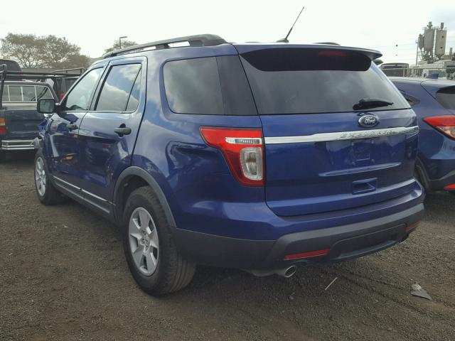 1FM5K7B88FGC05881 - 2015 FORD EXPLORER BLUE photo 3