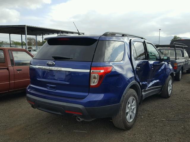 1FM5K7B88FGC05881 - 2015 FORD EXPLORER BLUE photo 4