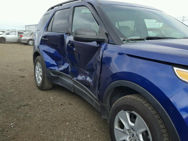 1FM5K7B88FGC05881 - 2015 FORD EXPLORER BLUE photo 9