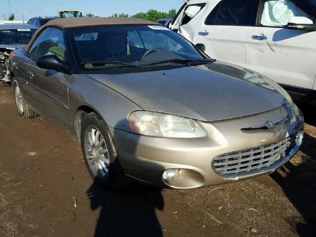 1C3EL45R52N171073 - 2002 CHRYSLER SEBRING LX GOLD photo 1