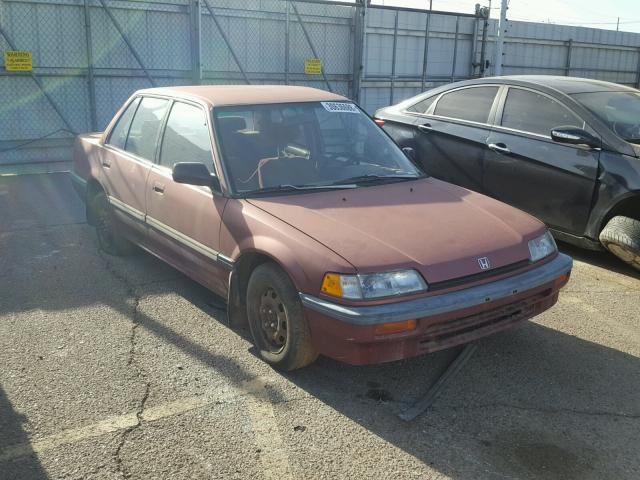 JHMED3650KS004165 - 1989 HONDA CIVIC LX BURGUNDY photo 1