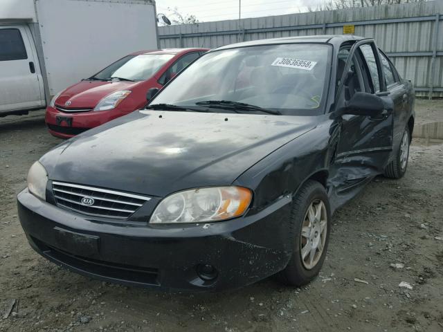 KNAFB121735231160 - 2003 KIA SPECTRA BA BLACK photo 2