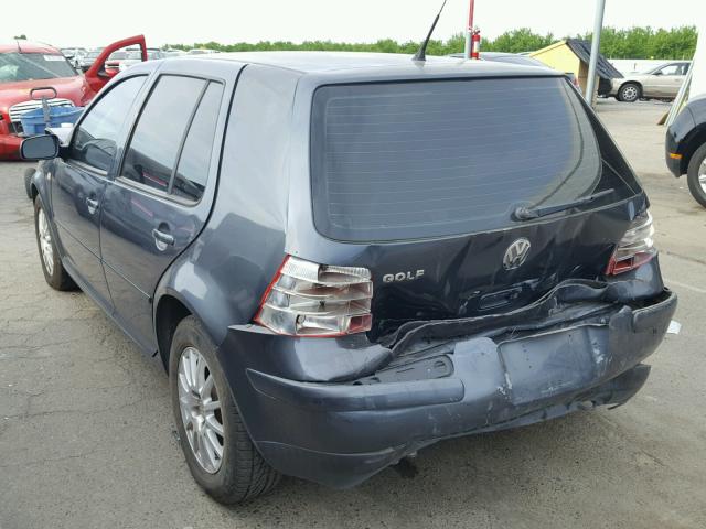 9BWGL61J244015099 - 2004 VOLKSWAGEN GOLF GLS CHARCOAL photo 3