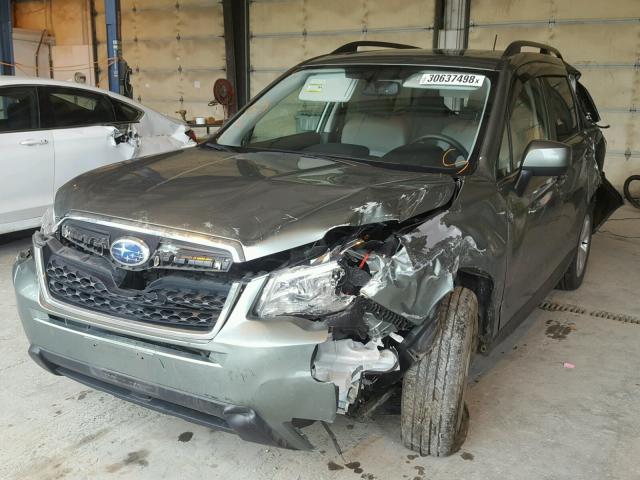 JF2SJAHC7FH539138 - 2015 SUBARU FORESTER 2 GREEN photo 2