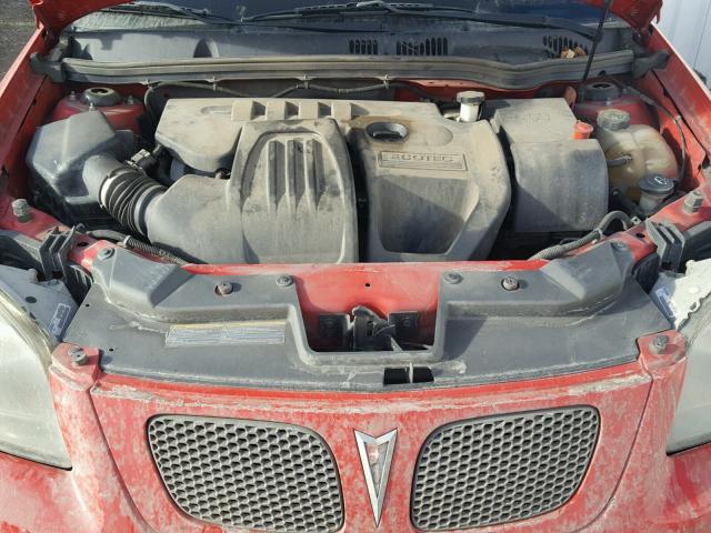 1G2AL15F677341665 - 2007 PONTIAC G5 RED photo 7