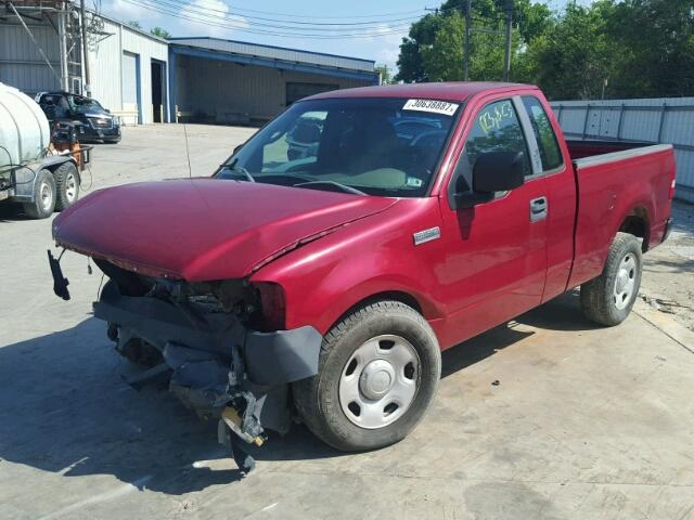 1FTRF12247NA84749 - 2007 FORD F150 RED photo 2