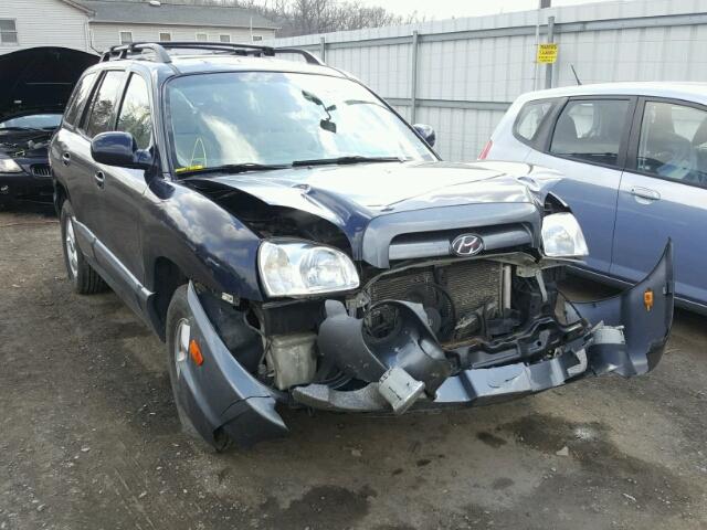 KM8SC73E75U858707 - 2005 HYUNDAI SANTA FE G BLUE photo 1