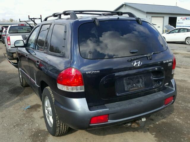 KM8SC73E75U858707 - 2005 HYUNDAI SANTA FE G BLUE photo 3