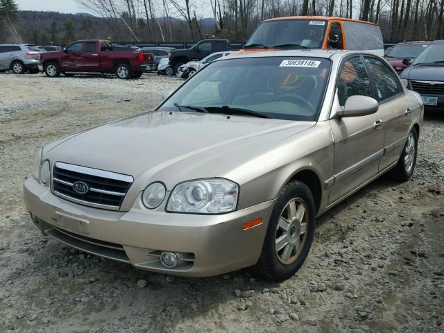 KNAGD126355412057 - 2005 KIA OPTIMA LX TAN photo 2