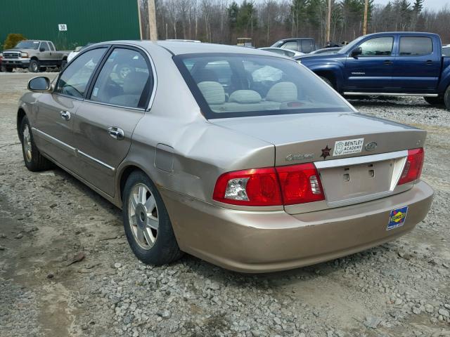 KNAGD126355412057 - 2005 KIA OPTIMA LX TAN photo 3