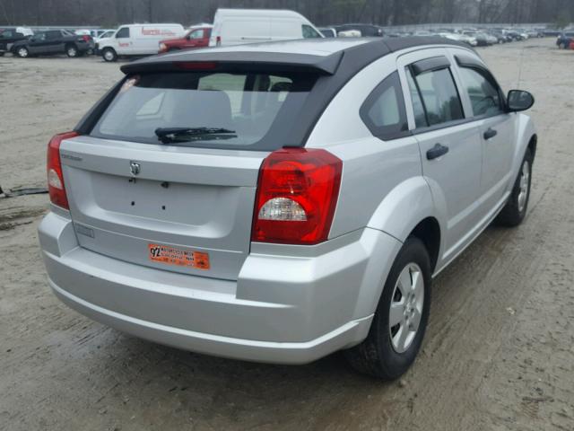 1B3HB28B17D525460 - 2007 DODGE CALIBER SILVER photo 4