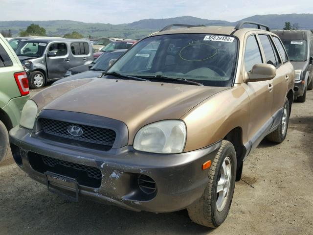 KM8SB12B82U178169 - 2002 HYUNDAI SANTA FE G GOLD photo 2