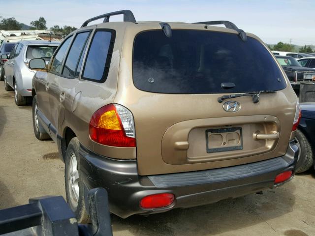 KM8SB12B82U178169 - 2002 HYUNDAI SANTA FE G GOLD photo 3