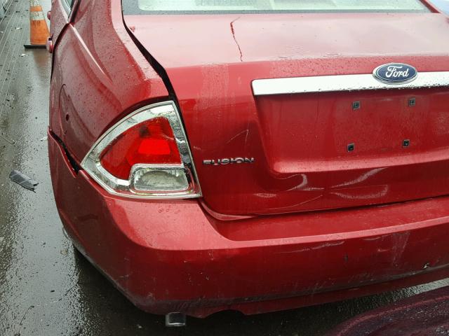 3FAHP08128R163732 - 2008 FORD FUSION SEL RED photo 9