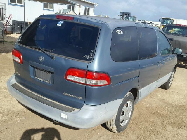 4T3ZF19C01U359824 - 2001 TOYOTA SIENNA CE BLUE photo 4