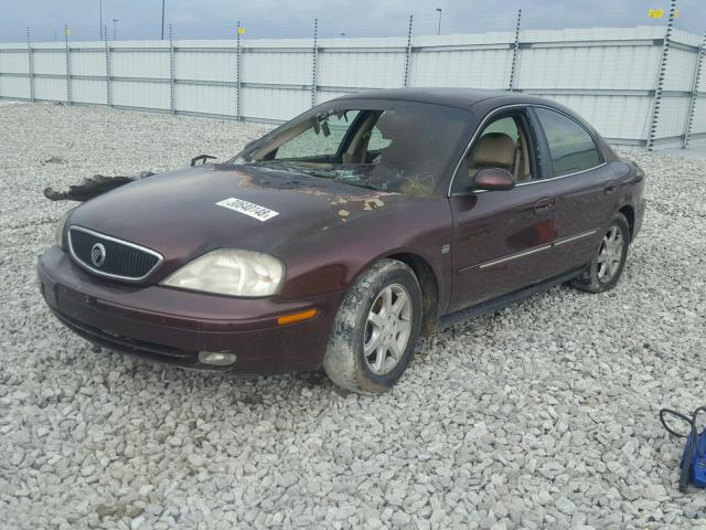 1MEFM55S9YA647491 - 2000 MERCURY SABLE LS P MAROON photo 2