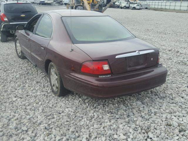 1MEFM55S9YA647491 - 2000 MERCURY SABLE LS P MAROON photo 3