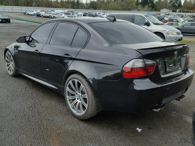 WBSVA93598E216077 - 2008 BMW M3 BLACK photo 3