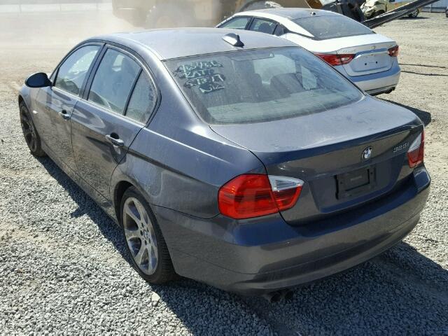 WBAVB13586PT07023 - 2006 BMW 325I CHARCOAL photo 3