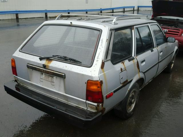 JT2AE72W3D5003184 - 1983 TOYOTA COROLLA DE SILVER photo 4