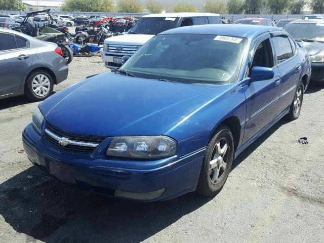 2G1WH52KX59126550 - 2005 CHEVROLET IMPALA LS BLUE photo 2