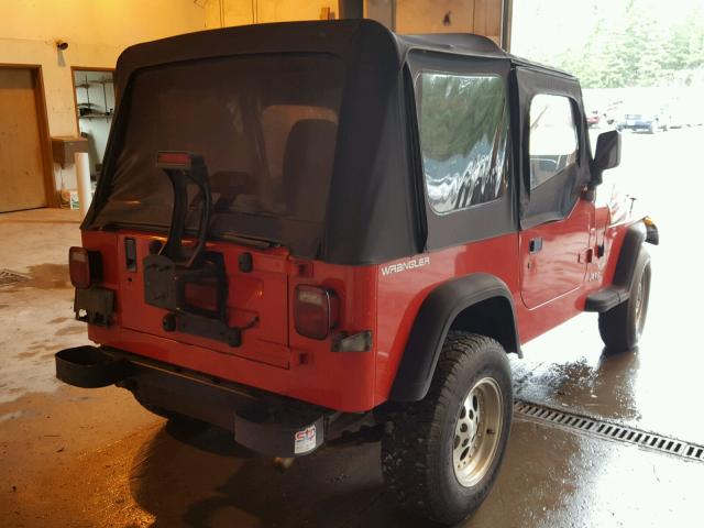 1J4FY19PXSP257860 - 1995 JEEP WRANGLER / RED photo 4