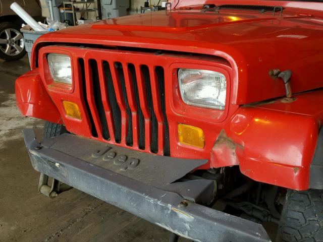 1J4FY19PXSP257860 - 1995 JEEP WRANGLER / RED photo 9