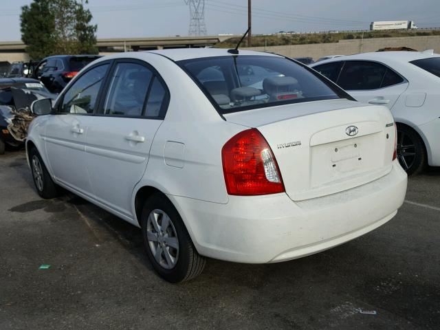 KMHCN4AC3AU463139 - 2010 HYUNDAI ACCENT GLS WHITE photo 3