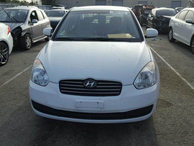 KMHCN4AC3AU463139 - 2010 HYUNDAI ACCENT GLS WHITE photo 9