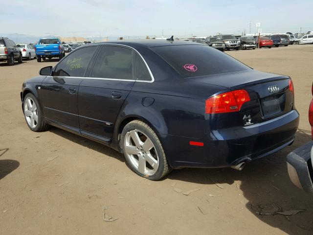 WAUEF78E07A106754 - 2007 AUDI A4 S-LINE BLUE photo 3