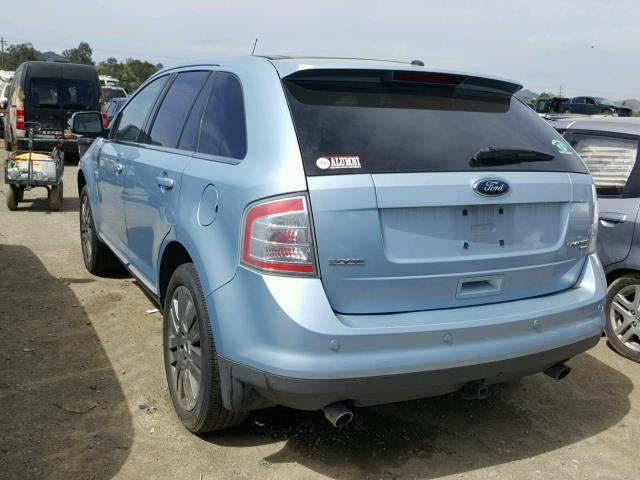 2FMDK49C88BB09764 - 2008 FORD EDGE LIMIT BLUE photo 3