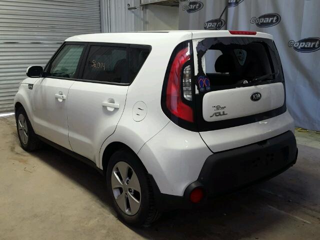 KNDJN2A24F7226690 - 2015 KIA SOUL WHITE photo 3