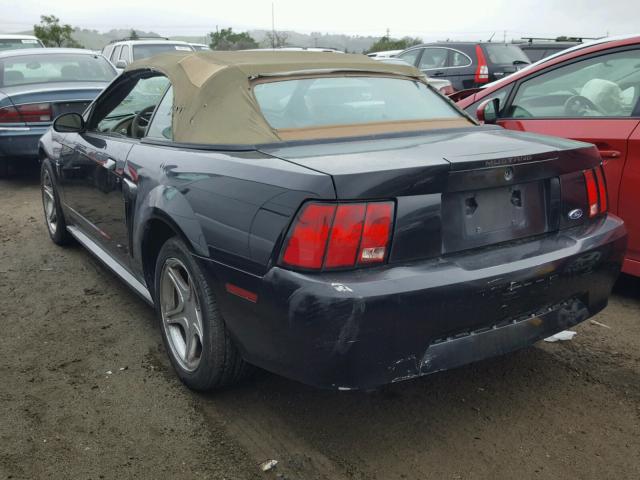 1FAFP444XYF286464 - 2000 FORD MUSTANG BLACK photo 3