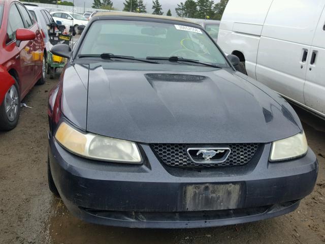 1FAFP444XYF286464 - 2000 FORD MUSTANG BLACK photo 9