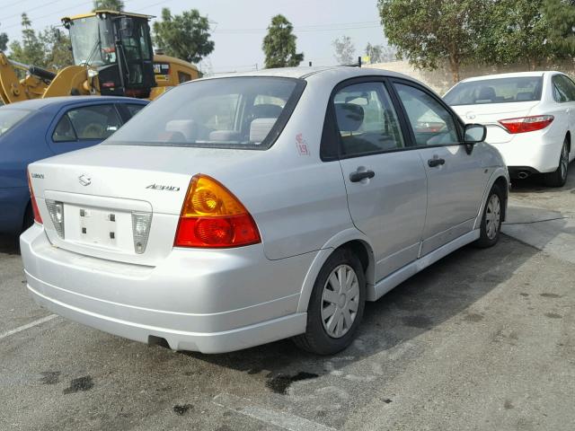 JS2RA61S645201973 - 2004 SUZUKI AERIO S SILVER photo 4